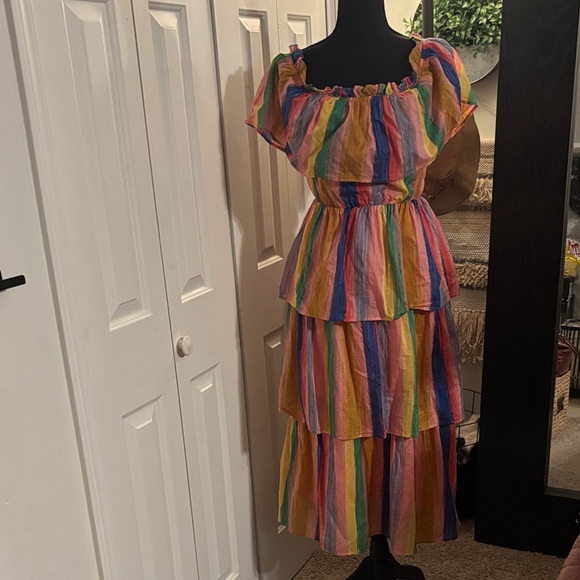 English Factory Multicolor Ruffled Dress - Picture 1 of 7